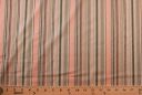 Peach & Brown Chambray Stripe Stretch Poplin
