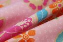 Pink Boho Floral Stretch Poly/Cotton Poplin