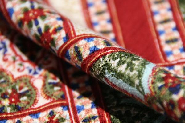 Large Ruby Boho Blocks Rayon Crepe 1 Large Ruby Boho Blocks Rayon Crepe