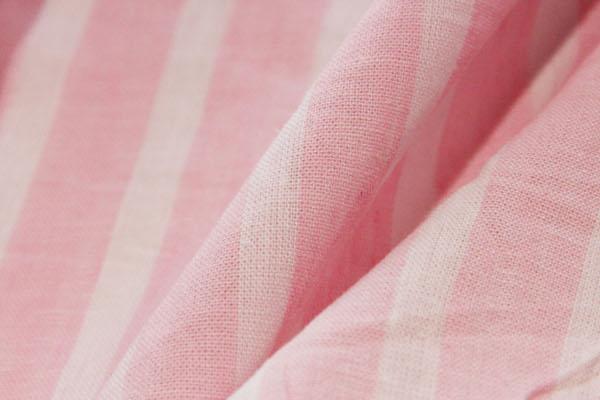 Lightweight Light Pink & White Stripe Linen 1 Lightweight Light Pink & White Stripe Linen
