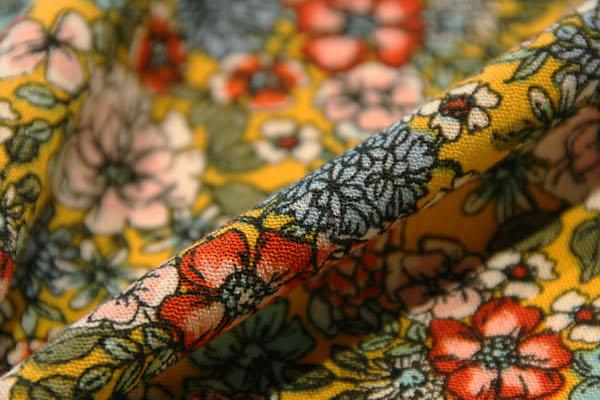 Bright Calico Floral Rayon Crepe 1 Bright Calico Floral Rayon Crepe
