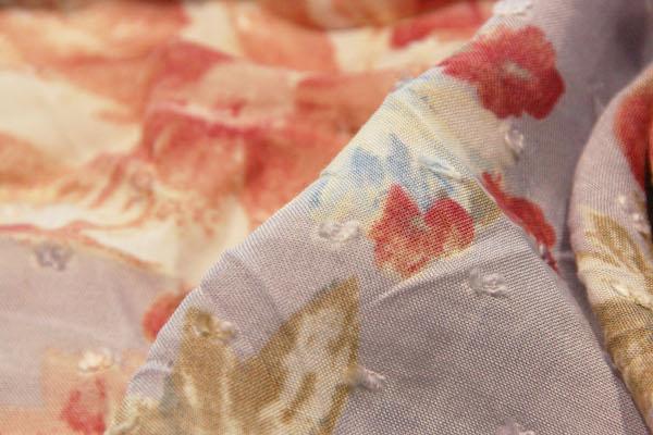 Large Floral Dotted Swiss Rayon Batiste 1 Large Floral Dotted Swiss Rayon Batiste