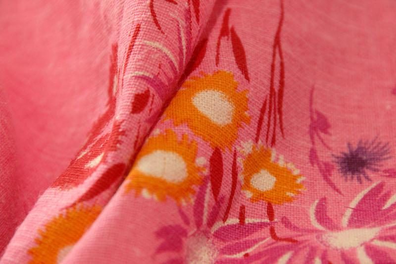 Pink Floral Linen