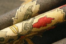 Heavy Boho Damask Linen Tweed - Mushroom