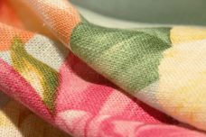 Heavy Jumbo Floral Tropical Floral Linen Tweed