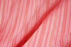 Poly/Cotton Stripe Gauze - Pink
