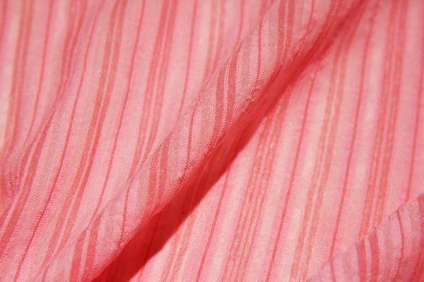 Poly/Cotton Stripe Gauze – Pink 1 Poly/Cotton Stripe Gauze - Pink