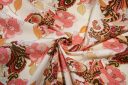 Large Salmon Floral Batiste