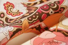 Large Salmon Floral Batiste