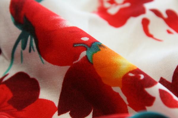 Large Red Floral Rayon 1 Large Red Floral Rayon