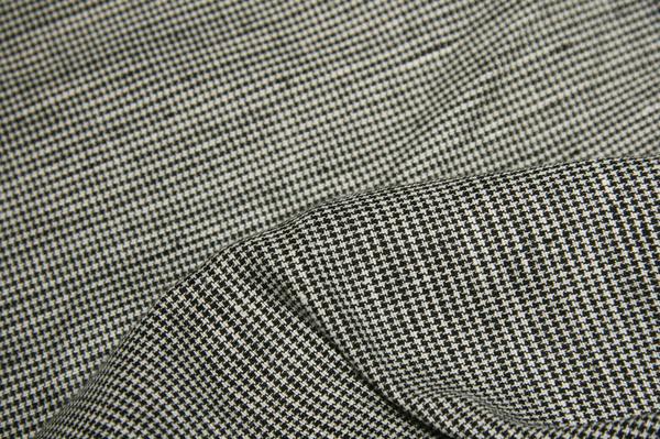 Black & Ivory Cotton/Linen Micro Houndstooth 1 Black & Ivory Cotton/Linen Micro Houndstooth