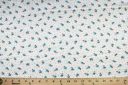 Calico Polkadot Floral Poly/Cotton - Turquoise