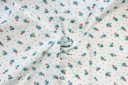 Calico Polkadot Floral Poly/Cotton - Turquoise