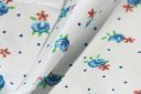 Calico Polkadot Floral Poly/Cotton - Turquoise