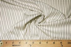 Ivory Pinstripe Stretch Poplin