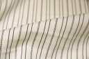 Ivory Pinstripe Stretch Poplin