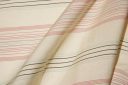 Raspberry & Beige Stripe Silk/Cotton Poplin