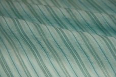 Poly/Cotton Stripe Gauze - Aqua