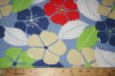 Large Blue & Red Floral Cotton Print