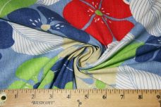 Large Blue & Red Floral Cotton Print