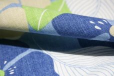 Large Blue & Red Floral Cotton Print