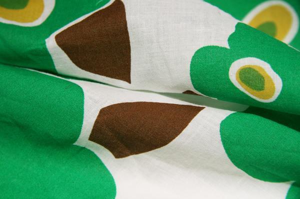 Large Bordered Kelly Green Floral Batiste 1 Large Bordered Kelly Green Floral Batiste