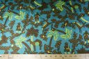Modern Teal Toile Polished Cotton