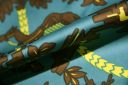 Modern Teal Toile Polished Cotton