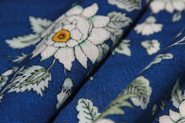 Royal Bordered Floral Poly/Rayon 1 Royal Bordered Floral Poly/Rayon