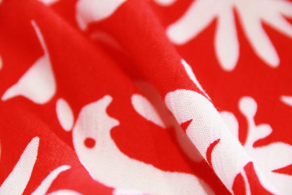 Folklore Floral Rayon Crepe – Red 1 Folklore Floral Rayon Crepe - Red
