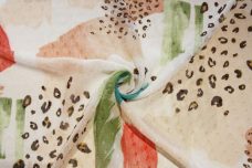 Watercolor & Cheetah Dotted Swiss Chiffon
