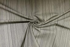 Ivory & Navy Barcode Stripe Stretch Denim