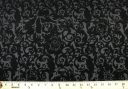 Flocked Black Floral Stretch Denim