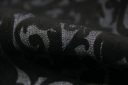 Flocked Black Floral Stretch Denim