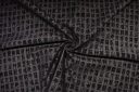 Flocked Hieroglyphs Stretch Denim