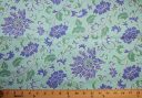 Aqua Boho Floral Cotton