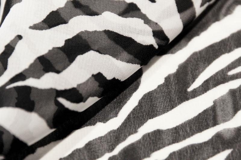Zebra Chiffon - Black