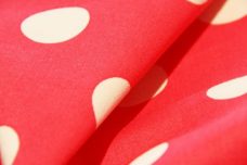 Watermelon Polkadot Polished Stretch Twill