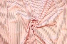 Pink & Geranium Stripe Stretch Poplin