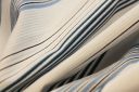 Blue Various Stripe Stretch Poplin