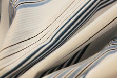 Blue Various Stripe Stretch Poplin