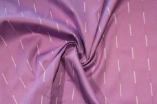 Orchid Dashed Pinstripe Polished Cotton Stretch Twill