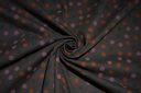 Charcoal Dot Cotton Stretch Twill