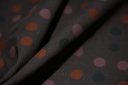 Charcoal Dot Cotton Stretch Twill