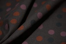 Charcoal Dot Cotton Stretch Twill