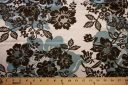 Dusty Robin's Egg Floral Lightweight Twill