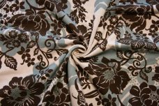 Dusty Robin's Egg Floral Lightweight Twill