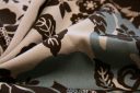 Dusty Robin's Egg Floral Lightweight Twill