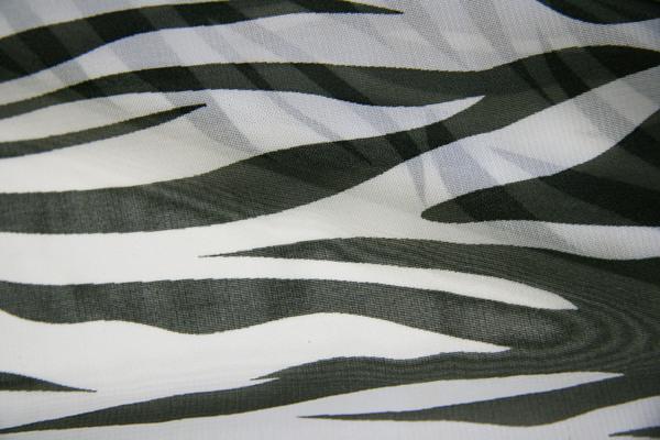 Zebra Chiffon – Charcoal 1 Zebra Chiffon - Charcoal
