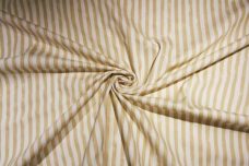 White & Straw Grunge Stripe Twill